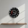 2D Car Wheel Wall Clock Modern Minimalist Design Easy To Hang Timepiece for