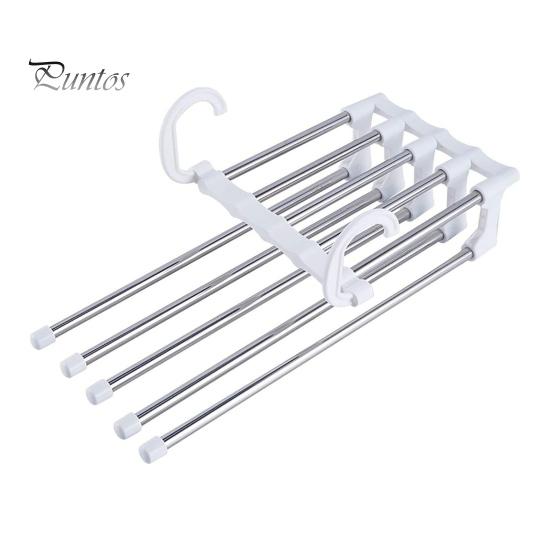 

Вешалка для брюк, стойка для брюк, прочная несущая складная конструкция, противоскользящая, 5-слойная вешалка для одежды, держатель для шарфа, органайзер для гардероба