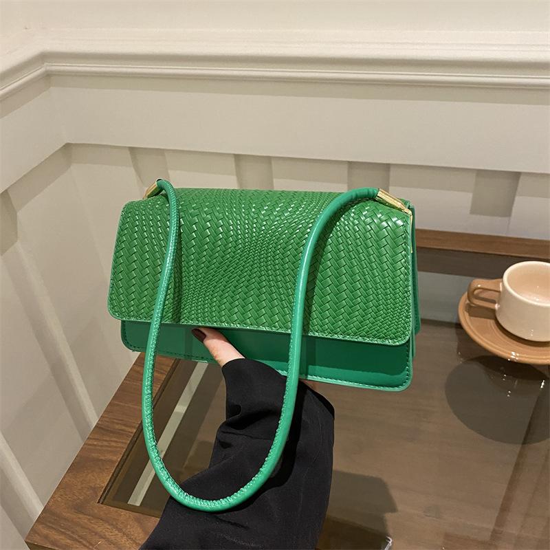 Casual Women's Solid Color Simple Texture New Model This Year's Large Capacity Popular Underarm Single Shoulder Small Square Bag for Women