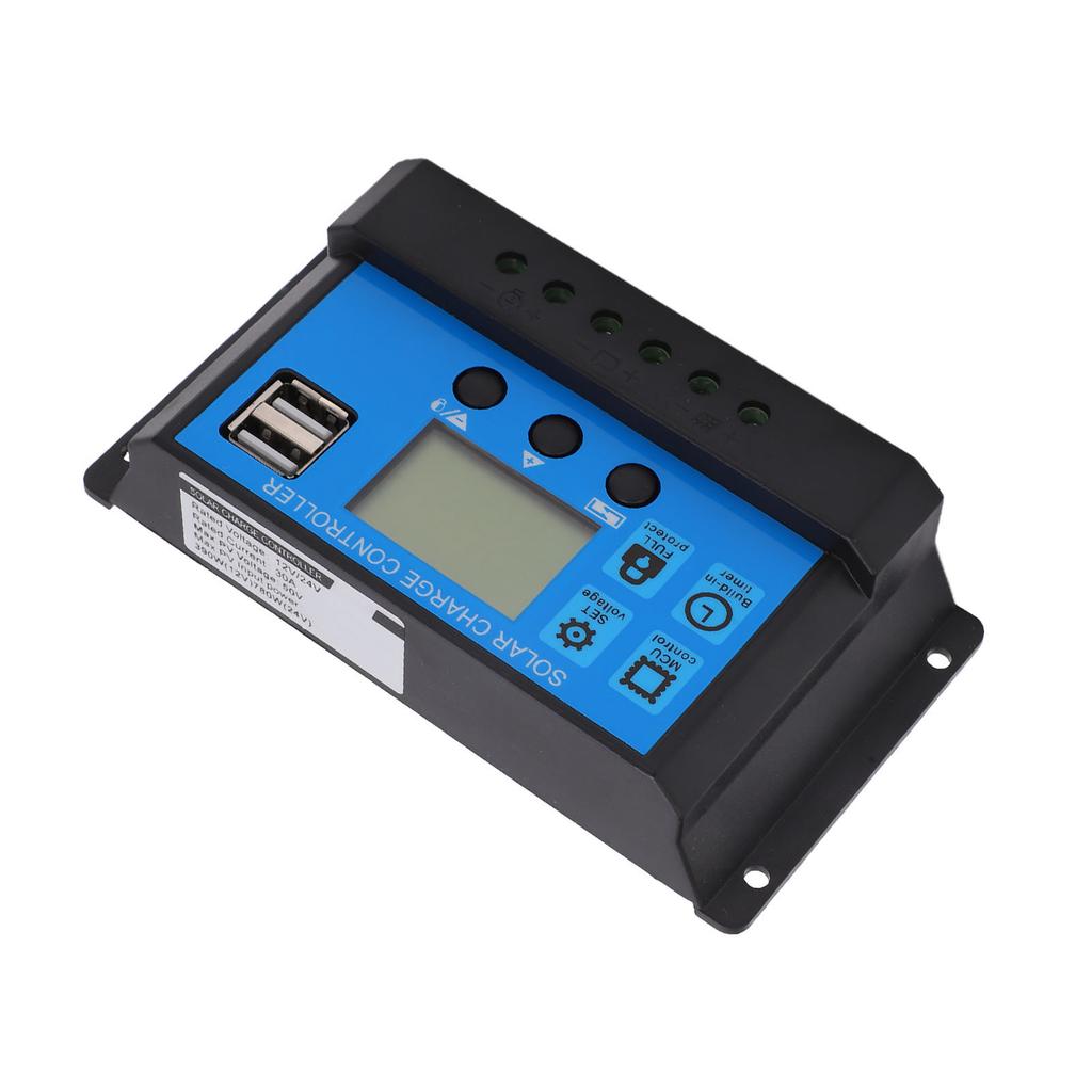 PWM Solar Panel Controller LCD Display Smart Charge Discharge Controller for LCD Street Light 12V