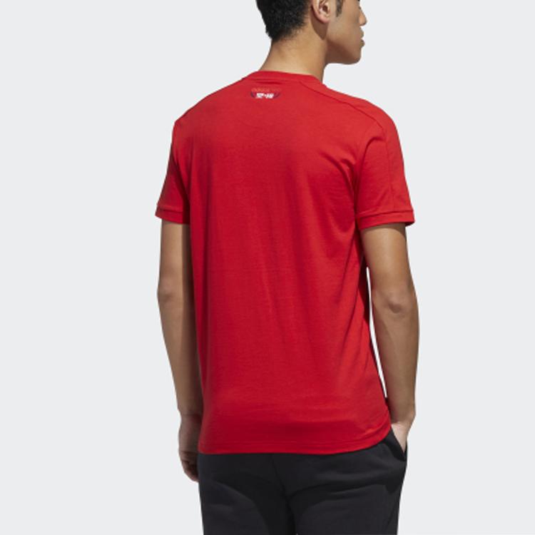 Adidas Neo Round Neck Short Sleeve T-Shirt Men Tops Red GK1482