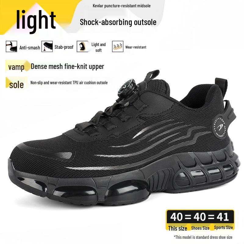 

Men s Breathable Anti-Smash Puncture-Resistant Safety Shoes - Lightweight, Insulated, Non-Slip Protective Work Footwear.