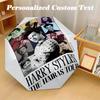Портативный самоскладывающийся зонт, водонепроницаемый зонт Harry Styles с 8 ребрами для кемпинга и поездок на работу