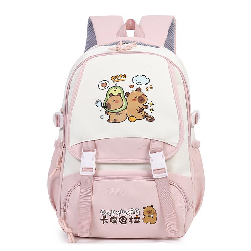 Capybara Kids Pattern Backpack Ergonomic Shoulder Straps Bag For School Travel