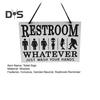 Gender Neutral Toilet Sign Whatever Just Wash Your Hands Sign Alien Mermaid Inclusive Sign for Home Bathroom Restroom Wall Decor