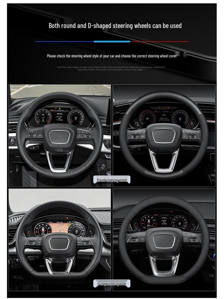 Ultra-Thin Genuine Leather & Suede Steering Wheel Cover for Hongqi H5/H7/H9/HS5/HS7/E-HS9