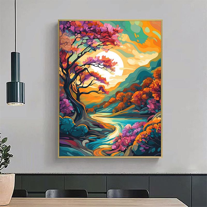 5d DIY Diamond Painting Cross Stitch Color Abstract Scenery Diamond Embroidery Mosaic Home Decor