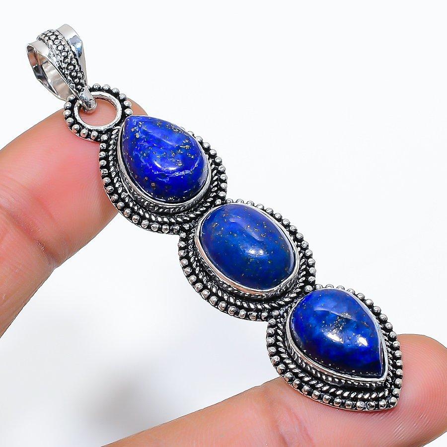 

Lapis Lazuli Gemstone Handmade Jewelry Pendant 2.76 VR-4208