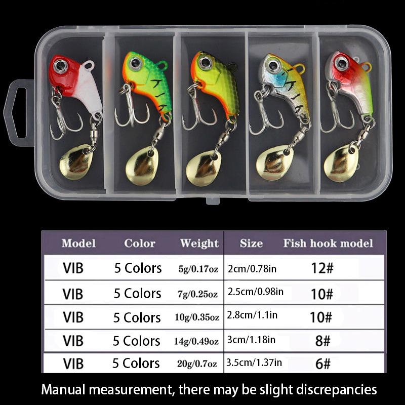 Boxed Metal VIB Spinner Lure for Sea & Freshwater Fishing.