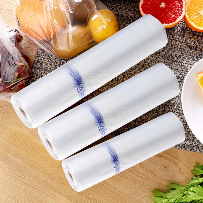 Jinghuisichuang Food Storage Bags [Thickened PE Material, 35*25cm, 300 Pieces] Supermarket Roll Food Storage Bags JH0127