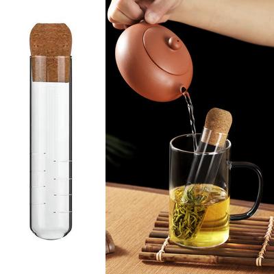 Glas Tee-ei Leere Flasche Mini Transparent Tee Sieb Kork Glas Flasche Rohr Brauen Reagenzglas Tee-Set Küche Werkzeuge
