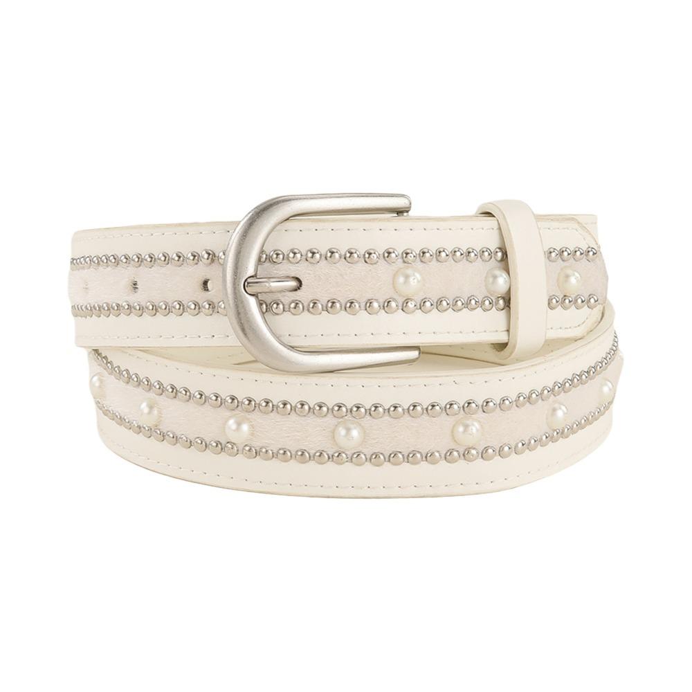 PU Leather Punk Style Belt Needle Buckle Rivet Decorative Belt Women's Waist Belt  for Women's Wear