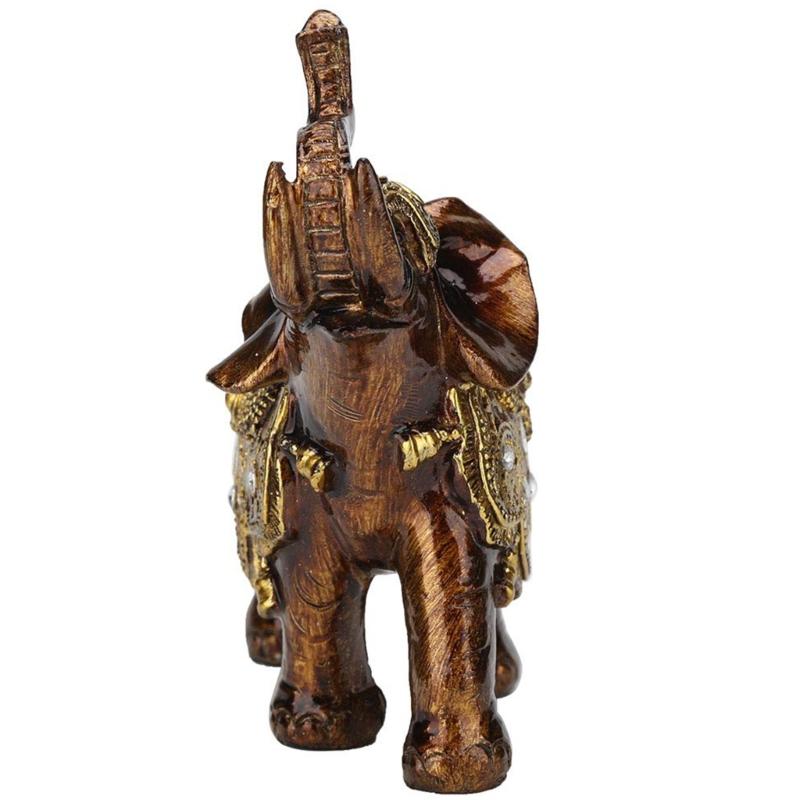 Lucky Elephant Statue Sculptures Decorative Animal Figurines Table Ornament Symbols Wealth Career Home Decorations