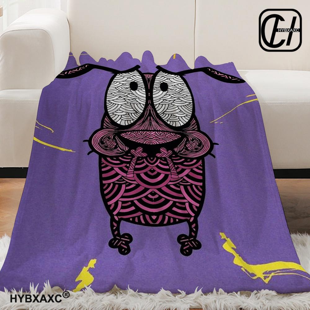 C-Courage The Cowardly Dog Printed Blanket Warm Soft and Comfortable Home Travel Blanket Sofa Bedding Cover Blanket Gift