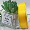 2.5cm Satin Ribbon with Double Gold Edge for Bouquets and Gift Boxes