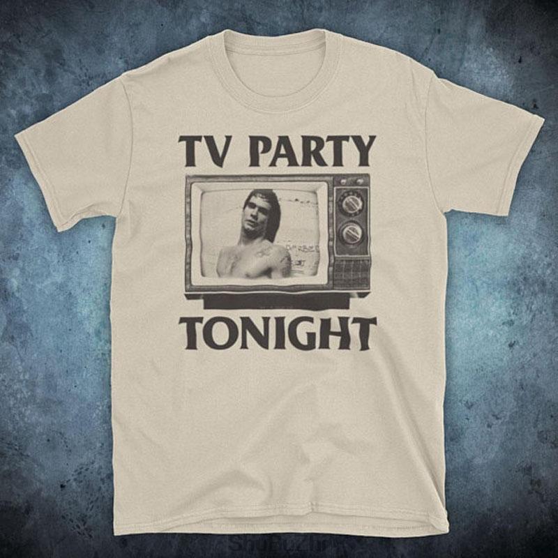 Drop Shipping Black Flag TV Party American Hardcore Punk Band Mens Fashion Brand T-Shirt Cotton O-neck Tees and Tops Homme