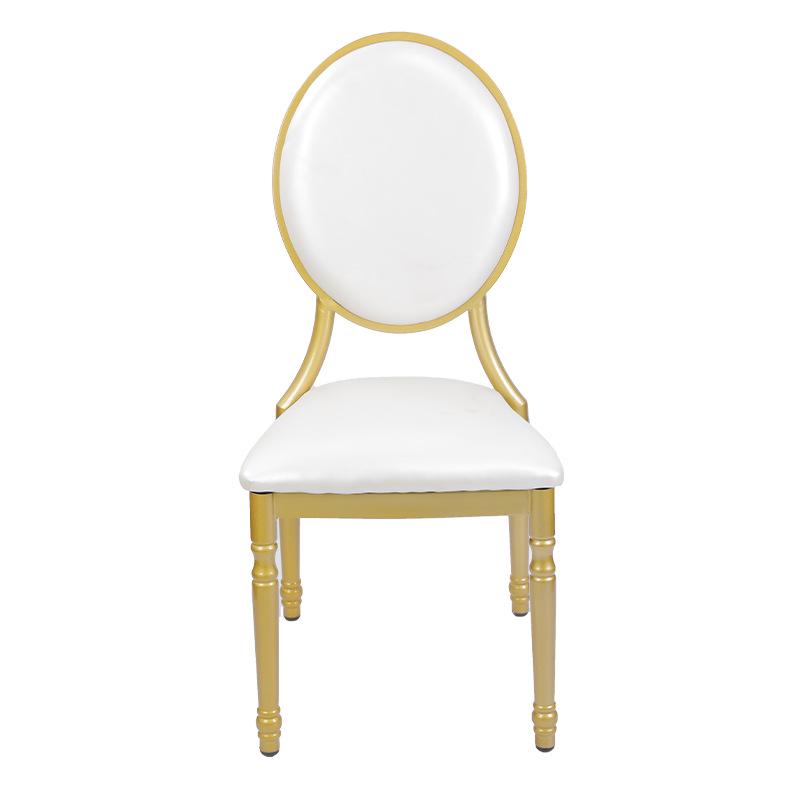 Electroplated Bamboo Joint Chair with Gourd Legs for Hotel Dining and Wedding Halls