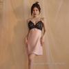 Elegant Lace Detail Ice Silk Camisole Nightdress