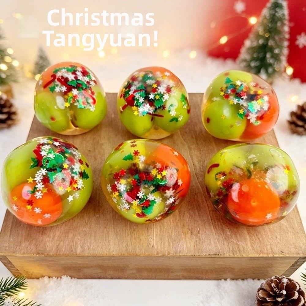 Creative Crispy Handmade Ball Anxiety Relief Christmas Squishy Toy TPR Fidget Toy Children's Gifts