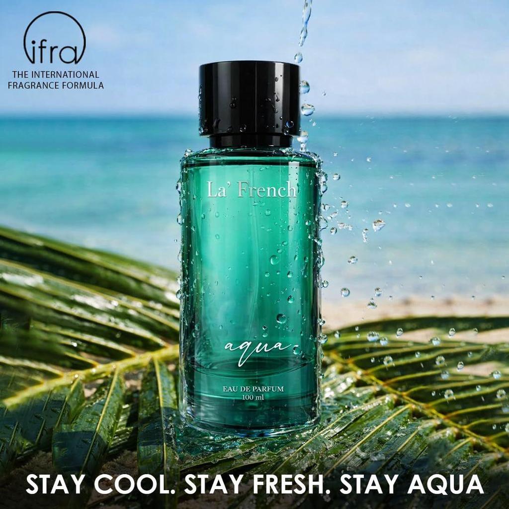 La French Aqua Unisex Perfume 100ml | Eau De Parfum | Long-Lasting Bold Fragrance with Lemon, Patchouli & Clove Notes