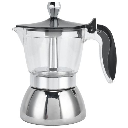 4-Cup Stovetop Espresso Moka Pot - Stainless Steel Coffee Maker - Coffee Maker Kitchen Supplies