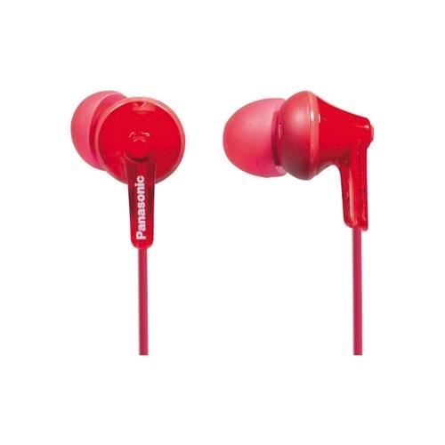 Ecouteurs Intra-auriculaires - PANASONIC - RP-HJE125E-R - Filaire - 3.5 Mm - Rouge