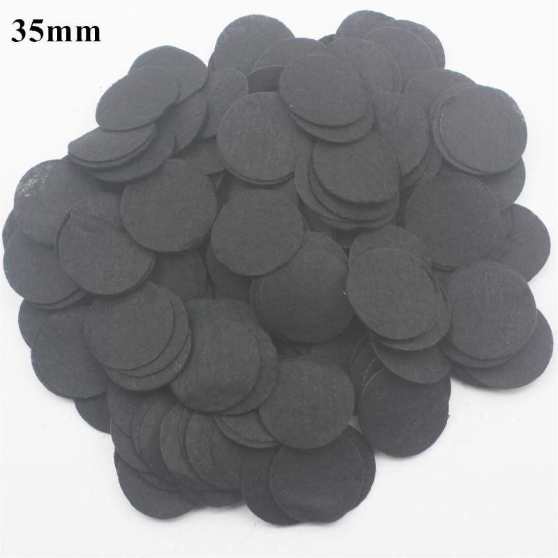 300pcs 25/30/35mm Non Woven Round Felt Circle Pads Die Cut Appliques DIY Flower Crafting Sewing Hair Accessories