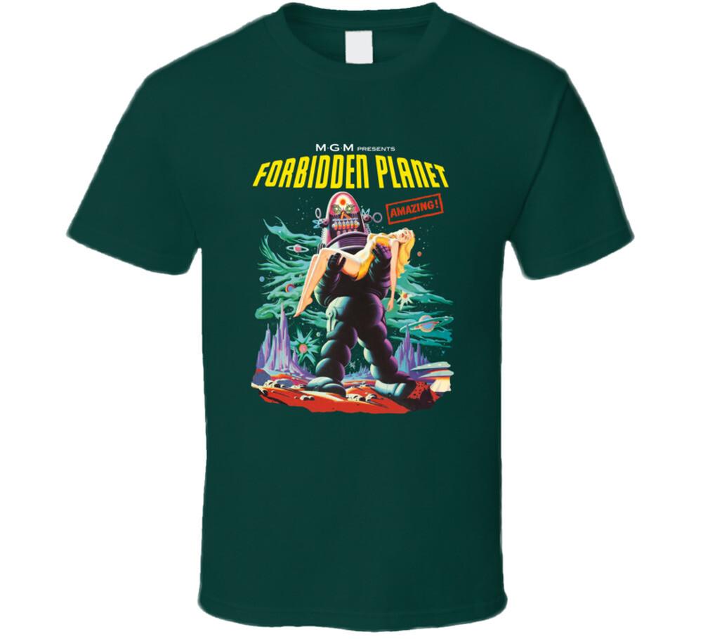 Forbidden Planet, T-Shirt Mens Womens Tees Top, Robbie the Robot, Retro, 1950 s, Movie, Sci-Fi L
