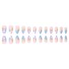 24pcs Press-On Nails With Floral Print Sweet Style Acrylic Tips Women Glue Jelly Adhesive