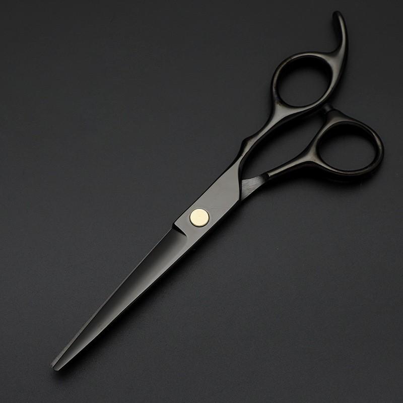 6" Fire Craftsman Mei Mei Black Hairdressing Scissors - Flat Cut & Thinning