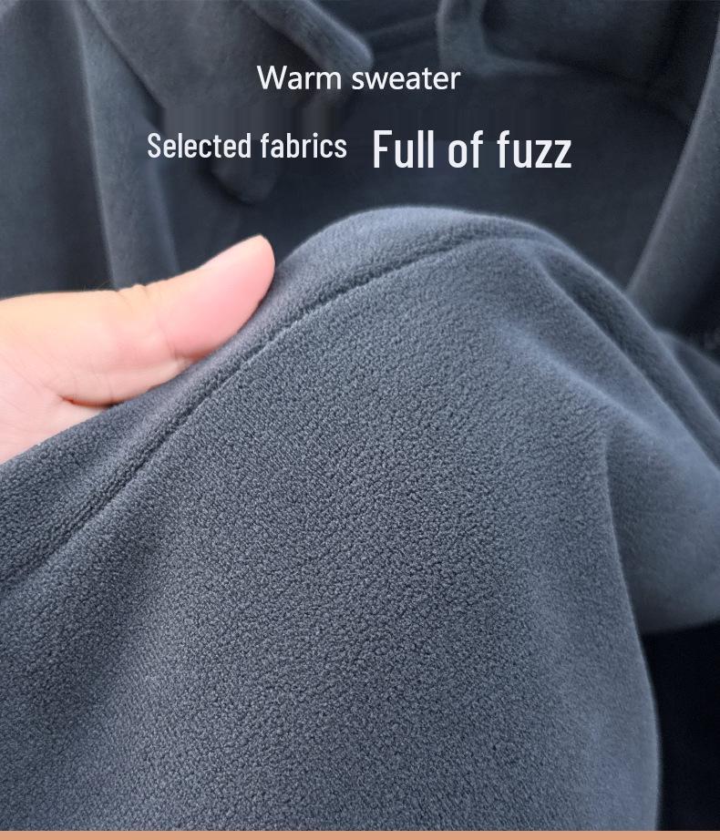 Men's Double-Sided Fleece Jacket - Warm, Casual Cardigan Hoodie for Autumn & Winter