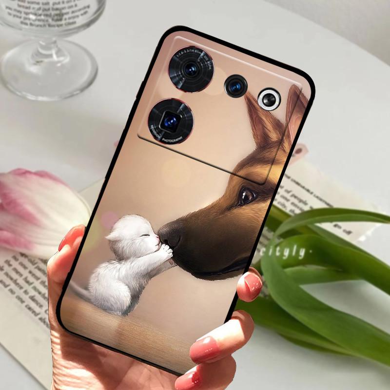 Case For ZTE Nubia Z50 Ultra Case Soft Print Silicone TPU Black Bumper Cover For ZTE Nubia Z60 Ultra Phone Back Coque z50Ultra