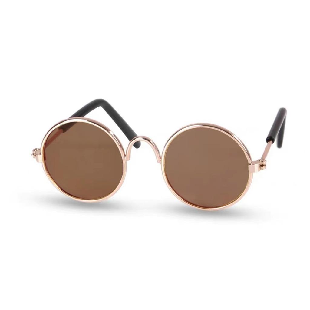 Fashion Dog Cat Pet Glasses Creative Trend Photography Round Frame Small Sunglasses Retro Cat Dog Sunglasses