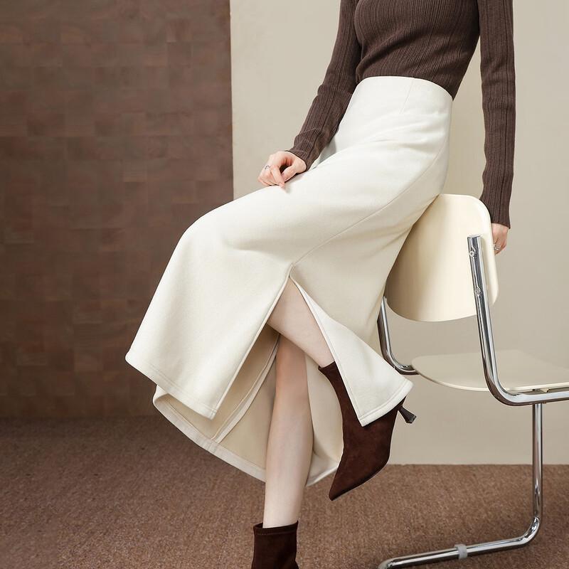 Элегантная юбка-русалка Demana из облачного велюра M