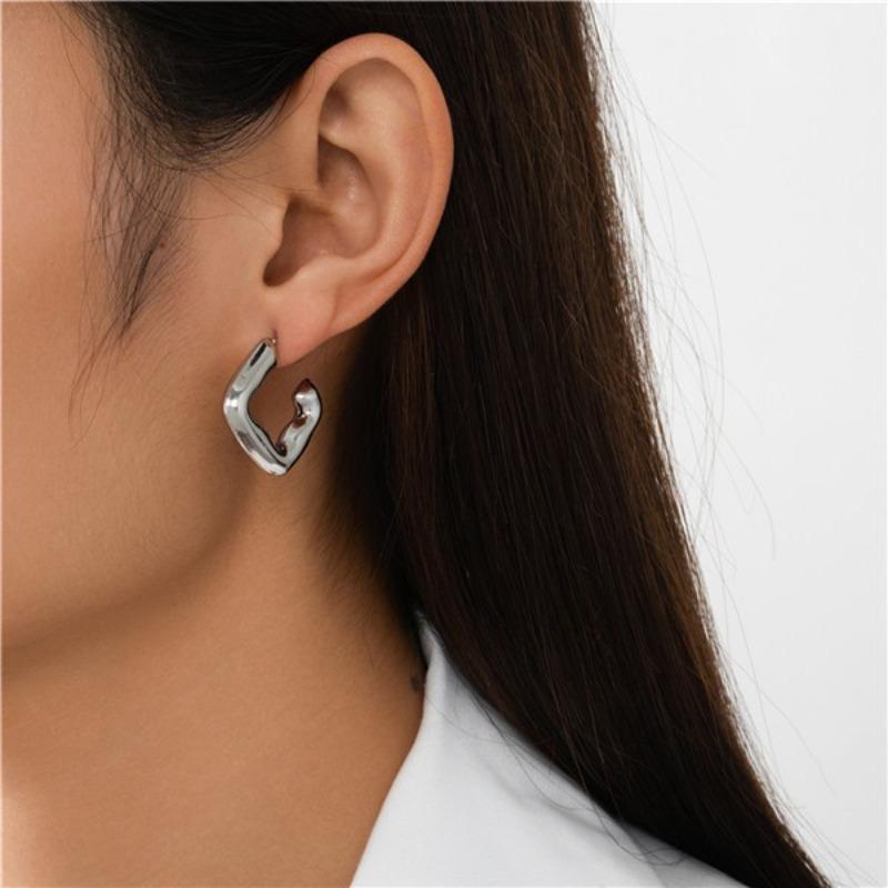 Irregular geometric stud earrings, stylish and simple geometric earrings, design sense, niche women's jewelry batch