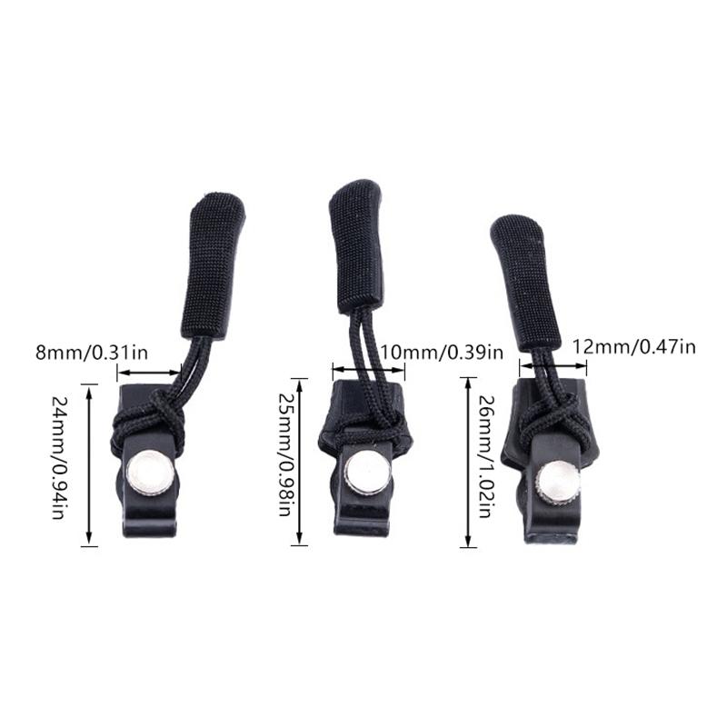 Universal Detachable Metal Zipper Slider Puller Detachable Instant Repair Kit DIY Replacement Lever Locks For Clothing Luggage