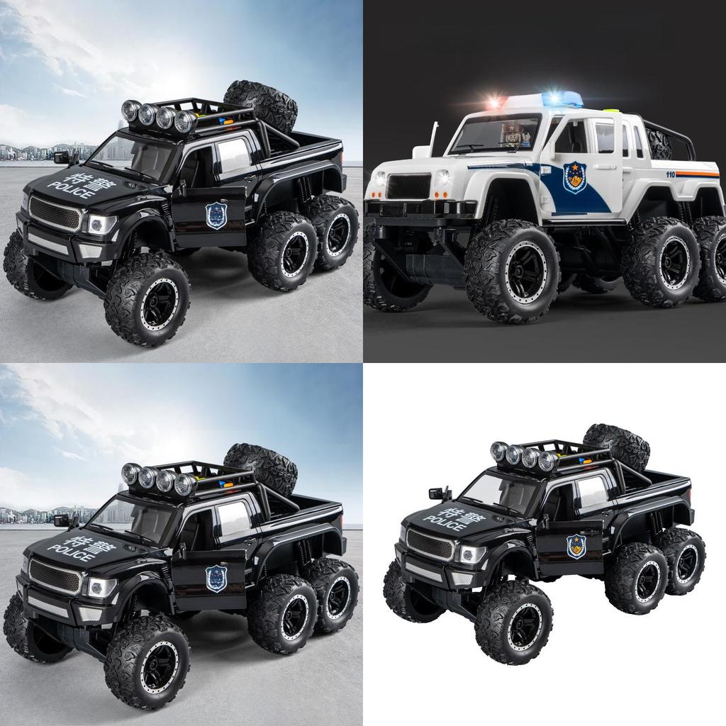 Police Car Model Toy With Lights Sound Offroad Kids Gift