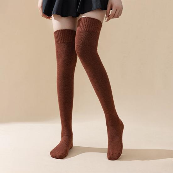 Women Extra Long Thigh High Socks Winter Warm Over Knee High Stockings Thick Thermal Knit Leg Warmers