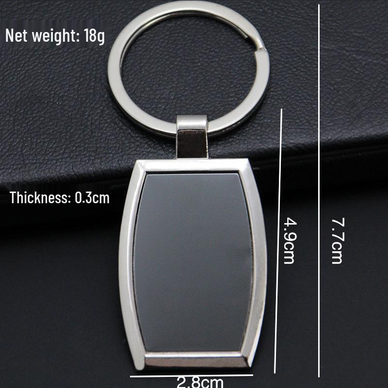 Engraved Metal Fashion Keychain Pendant - Anti-Lost Car Key Ring, Ideal for Practical Gifts