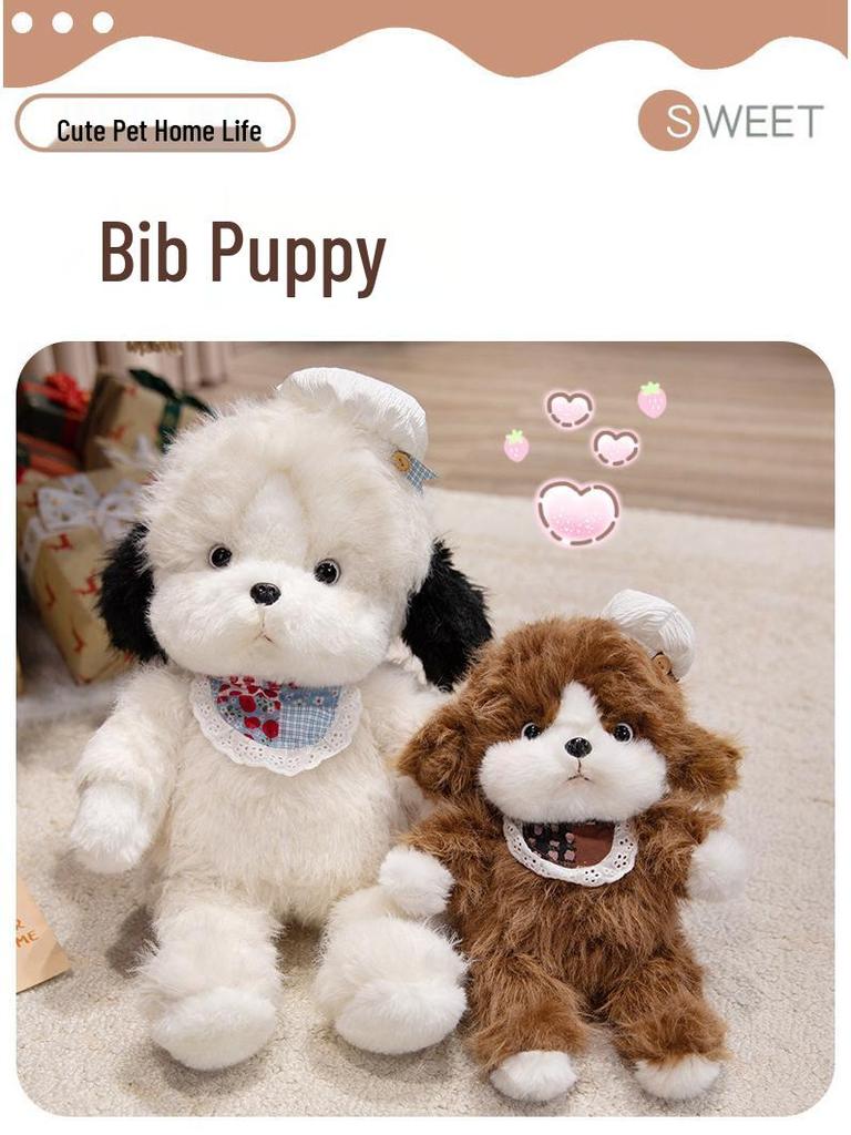 Xiaohongshu Kıvırcık Köpek Peluş Oyuncak - Çocuklar İçin Sevimli Uzun Tüylü Köpek Bebek, Sarılmak ve Uyku İçin Mükemmel.