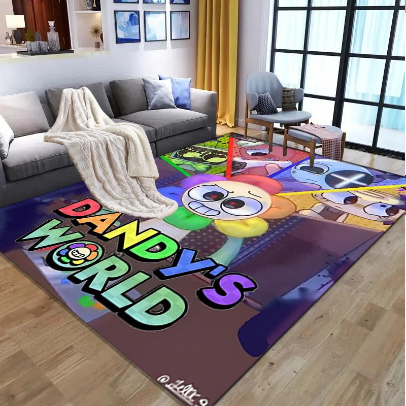 Dandy's World Pattern Rug, Indoor/Outdoor Mat, for Picnic, Gameroom, Bedroom, Office, Living Room, Home Decor Carpet, Birthday Gift