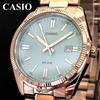 Used CASIO Men's Watch, Turquoise Blue/Silver Color, Men's Watch