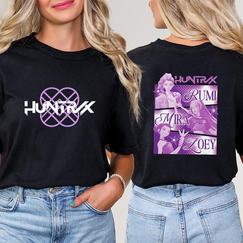 Kpop Korean Wave Witch Hunt trendy casual short sleeved printed T-shirt 5987