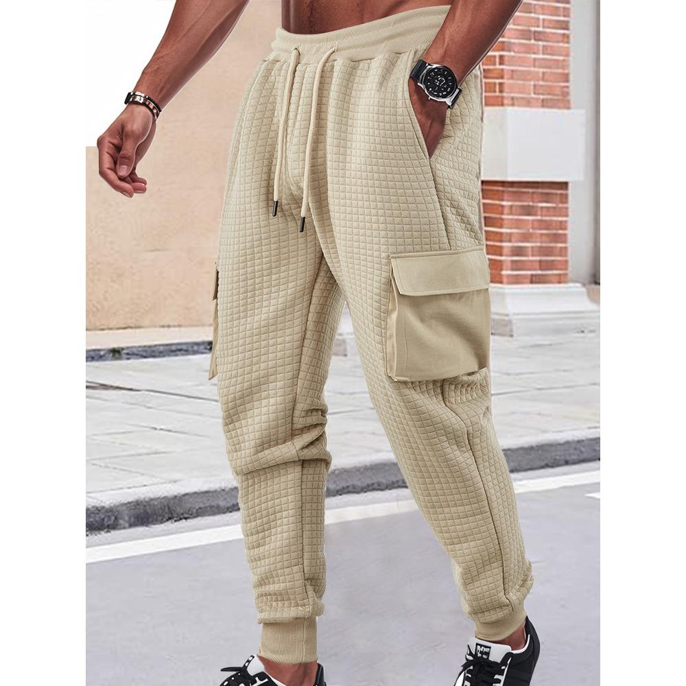 

Men s Casual Trousers: Stylish Small Check, All-Season, Cuffed Trousers XXXL хакі