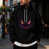 Men's Halloween Print Pullover Hoodie for Holiday Party and Cold