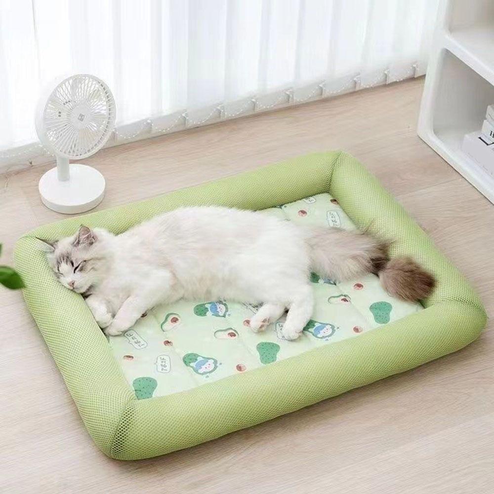 Square Cooling Puppy Bed Breathable Dog Cat Beds Pet Supplies Dog Sleeping Pad  Home