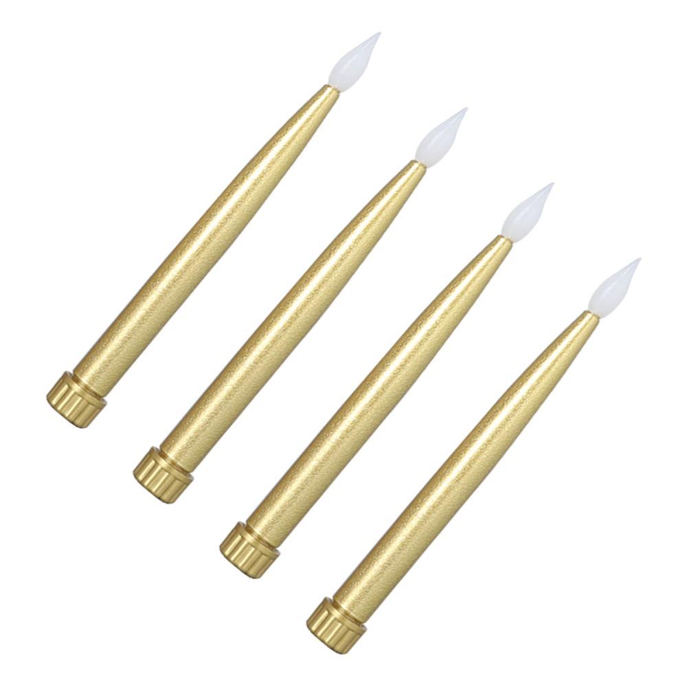 4Pcs Taper LED Candle Lamp Long Electronic Candle Lamp Classic Electronic Candle Light  Home Decor