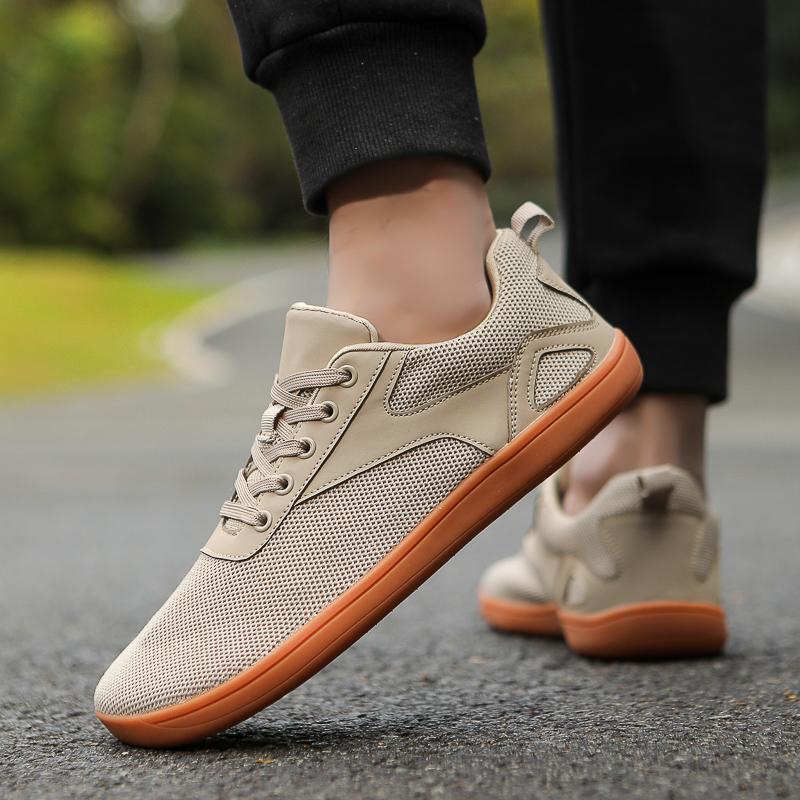 Breathable Mesh Cross-training Sneakers Minimalist Outdoor Walking Shoes Wide Toe Sports Shoes Non-slip Jogging Flats