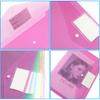 6 Pack Plastic Envelopes Poly Envelopes Folder, A4 Size File Folders for Document File Envelopes with Label Pocket(7 Colors)