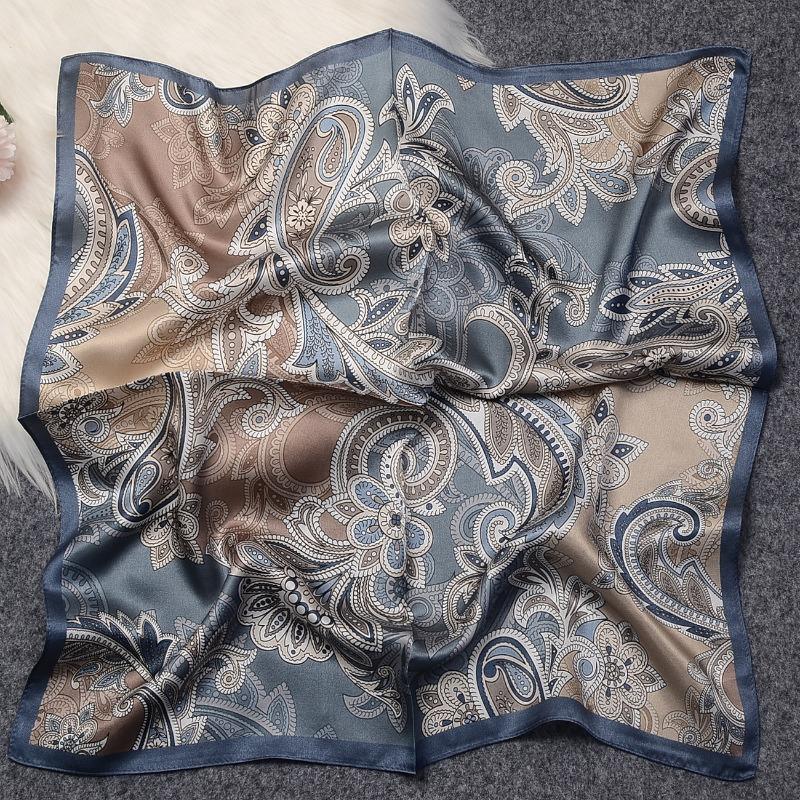 Silk scarf - women s elegant mulberry silk 53cm small square scarf - lightweight silk scarf - neck warmer/neck gaiter 53*53cm